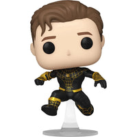 Spider-Man: No Way Home Unmasked Spider-Man Black Suit Pop! Vinyl Figure AAA Anime # 1073 with pop protector
