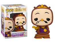 Beauty and the Beast Cogsworth Pop! Vinyl Figure # 1133 with pop protector
