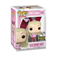 Legally Blonde Elle Woods Bunny Diamond Glitter Pop! Vinyl Figure # 1225 with Pop Protector