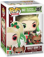 DC Holiday Harley Quinn Pop! Vinyl Figure with Helper Buddy # 357 pop comes with protector