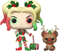 DC Holiday Harley Quinn Pop! Vinyl Figure with Helper Buddy # 357 pop comes with protector