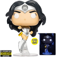 Wonder Woman 80th Anniversary White Lantern Glow-in-the-Dark Pop! # 423 with protector