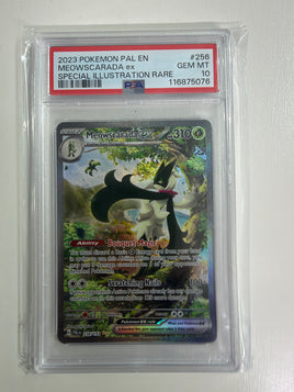 2023 Pokemon PAL EN Meowscarada ex Special Illustration Rare GEM MT #256 PSA 10