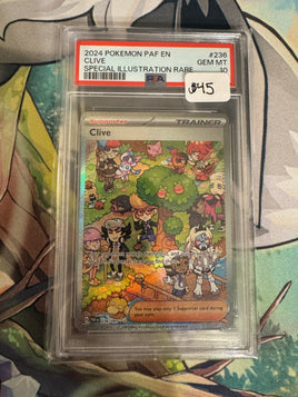 2024 Pokemon PAF EN Clive Special Illustration Rare GEM MT PSA 10 #236