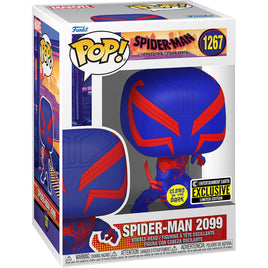 Spider-Man: Across the Spider-Verse Spider-Man 2099 Glow-in-the-Dark Pop! Vinyl Figure #1267 w/protector