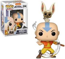 Avatar: The Last Airbender Aang with Momo Pop! Vinyl Figure #534 with pop protector