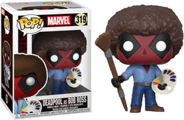 Deadpool Playtime Bob Ross Pop! Vinyl Figure # 319 with pop protector