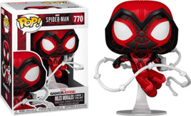 Spider-Man Miles Morales Game Crimson Cowl Suit Pop! Vinyl Figure # 770 with pop protector