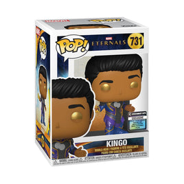 Eternals Kingo Pop! Vinyl Figure with Collectible Card Entertainment Earth Exclusive # 731 with pop protector