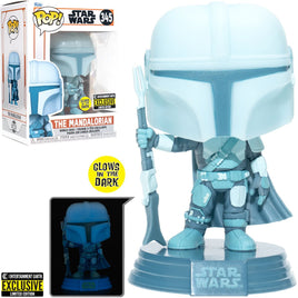 The Mandalorian Hologram GITD Pop! Vinyl Exclusive # 345 with pop protector