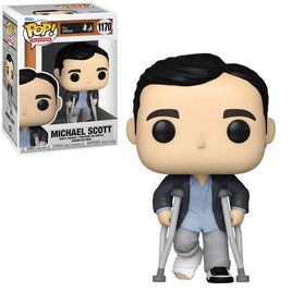 The Office Michael Standing with Crutches Pop! Vinyl Figure # 1170 with pop protector
