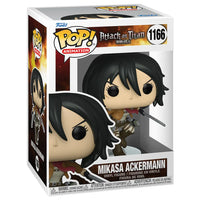 Attack on Titan Mikasa Ackermann with Swords Pop! Vinyl Figure # 1166 with pop protector
