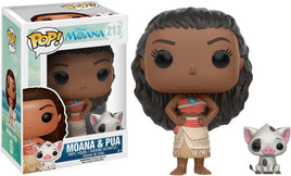 Disney Moana and Pua Pop! Vinyl # 213 with pop protector