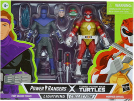 Power Rangers Teenage Mutant Ninja Turtles Lightning Collection Foot Soldier Tommy & Raphael Red Action Figure 2-Pack