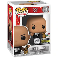 WWE The Rock with Championship Belt Pop! Vinyl Figure - Entertainment Earth Exclusive With Pop Protector