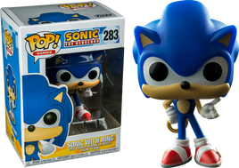 Sonic the Hedgehog with Ring Pop! Vinyl Figure # 283 with pop protector