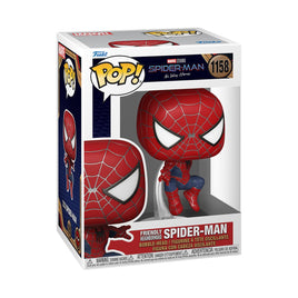 Spider-Man: No Way Home Friendly Neighborhood Spider-Man Leaping Pop! Vinyl Figure #1158 with pop protector