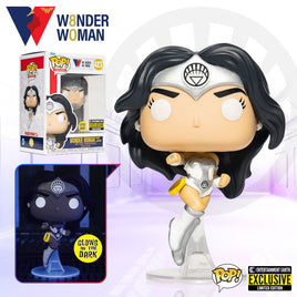 Wonder Woman 80th Anniversary White Lantern Glow-in-the-Dark Pop! # 423 with protector