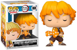 Funko POP Animation: Demon Slayer Zenitsu Agatsuma # 869 with protector